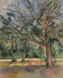 Bäume und Straße, ca. 1890